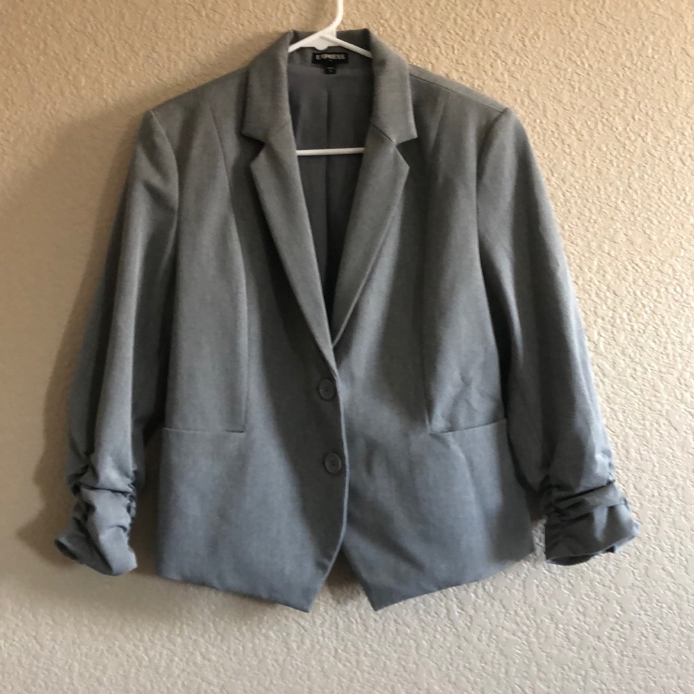 Grey suit jacket